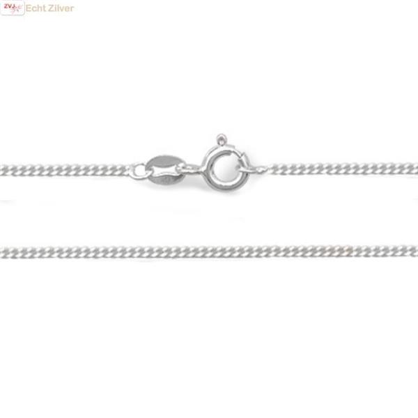 Grote foto zilveren gourmet ketting 38 cm 1.2mm sieraden tassen en uiterlijk kettingen