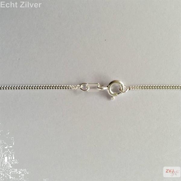 Grote foto zilveren gourmet ketting 38 cm 1.2mm sieraden tassen en uiterlijk kettingen