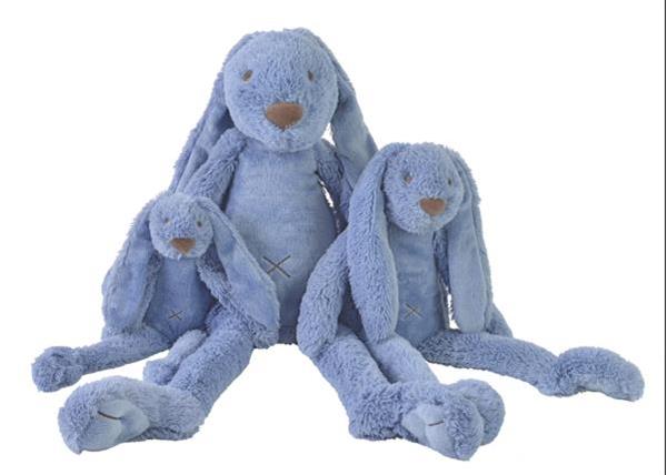 Grote foto knuffel klein konijn richie deep blue 28cm happy horse kinderen en baby knuffels en pluche