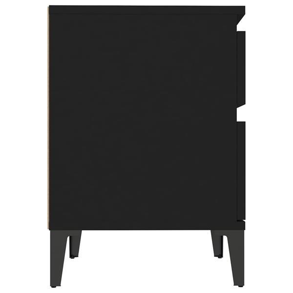 Grote foto vidaxl table de chevet noir 40x35x50 cm huis en inrichting overige