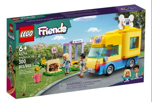 Grote foto lego friends 41741 honden reddingsvoertuig kinderen en baby duplo en lego