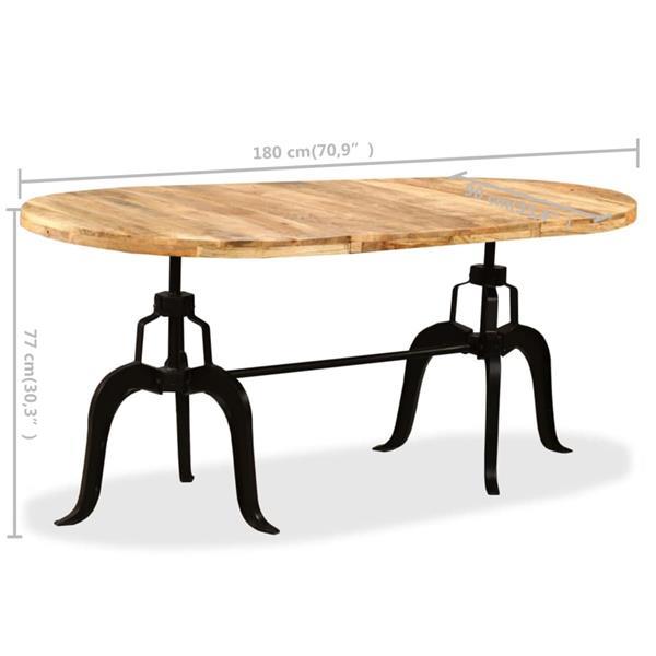Grote foto vidaxl table de salle manger bois de manguier massif et ac huis en inrichting eettafels
