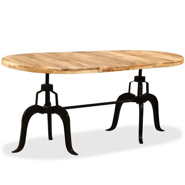Grote foto vidaxl table de salle manger bois de manguier massif et ac huis en inrichting eettafels
