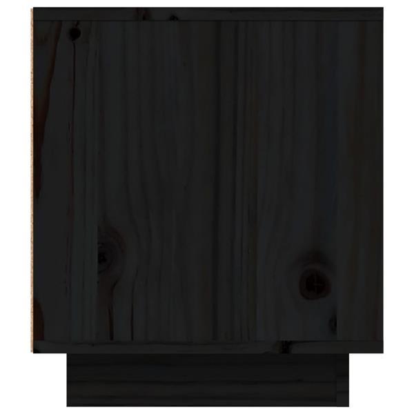 Grote foto vidaxl tv meubel 80x35x40 5 cm massief grenenhout zwart huis en inrichting overige