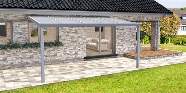 Grote foto aluminium aanbouwveranda velvetline 400x350 cm polycarbona tuin en terras tegels en terrasdelen