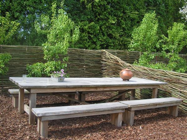 Grote foto wilgentenenschutting wilgenschutting tuin en terras hekken en schuttingen