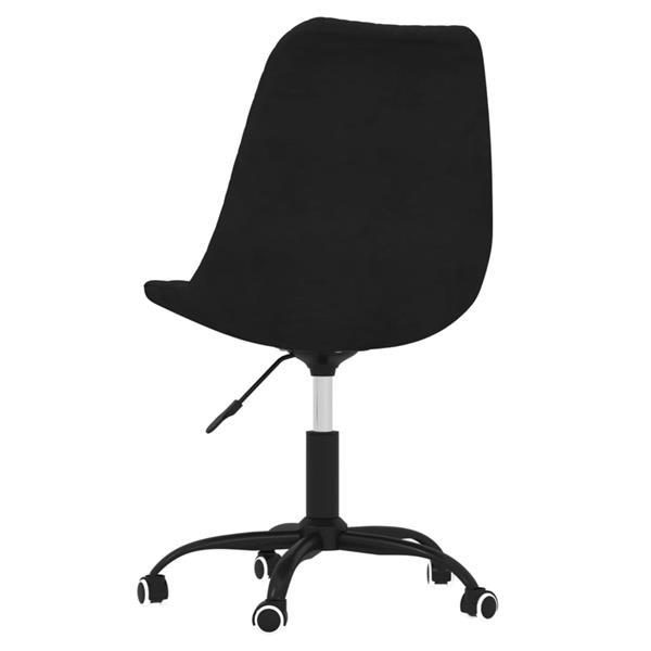 Grote foto vidaxl kantoorstoel draaibaar stof zwart huis en inrichting kantooraccessoires