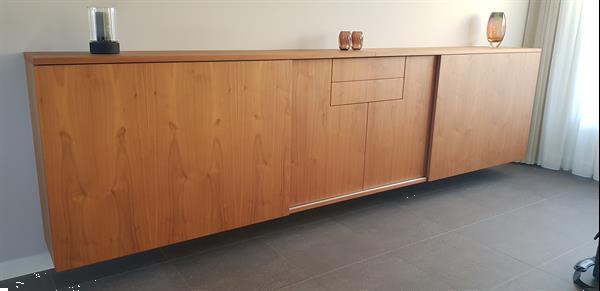 Grote foto noten wandmeubel 4 meter lang huis en inrichting wandmeubels