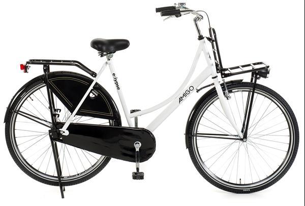 Grote foto amigo eclypse 28 inch 56 cm dames terugtraprem wit zwart fietsen en brommers algemeen
