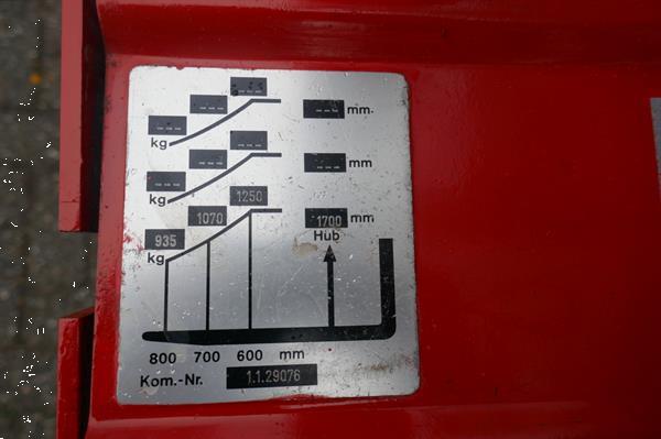 Grote foto vs 21005 elektrische duo stapelaar 1700mm initiele lift 1250kg doe het zelf en verbouw hefwerktuigen