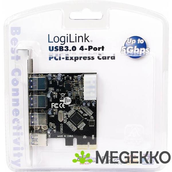 Grote foto logilink pc0057 pci expres card 4x usb3.0 computers en software netwerkkaarten routers en switches