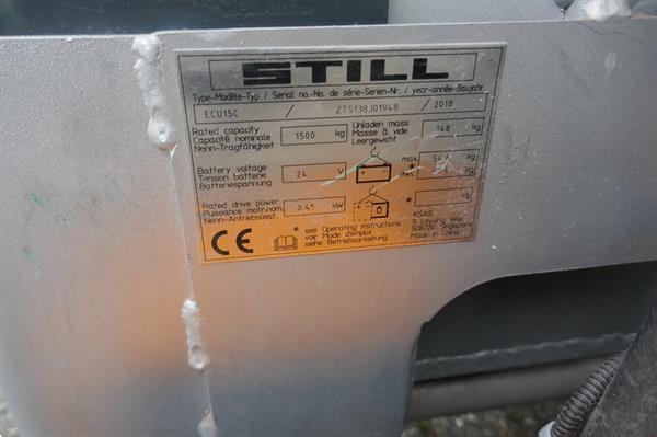 Grote foto vs 21021 bj2018 elektrische palletwagen still ecu15 10 op voorraad doe het zelf en verbouw hefwerktuigen