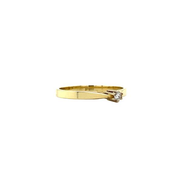 Grote foto bicolour gouden solitair ring met diamant 14 krt 212.5 sieraden tassen en uiterlijk ringen voor haar