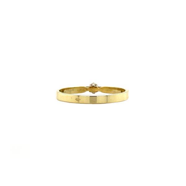 Grote foto bicolour gouden solitair ring met diamant 14 krt 212.5 sieraden tassen en uiterlijk ringen voor haar