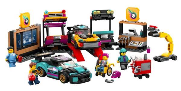 Grote foto lego city 60389 garage voor aanpasbare auto kinderen en baby duplo en lego