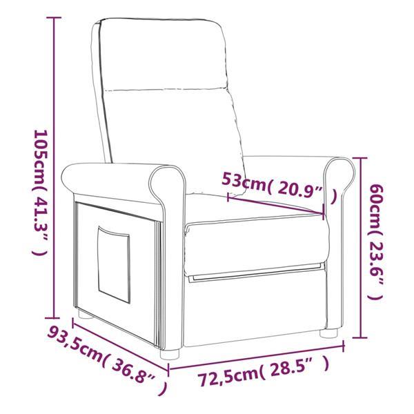 Grote foto vidaxl fauteuil verstelbaar elektrisch kunstleer bruin huis en inrichting stoelen