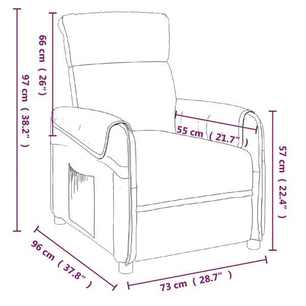 Grote foto vidaxl fauteuil elektrisch verstelbaar kunstleer cr mekleuri huis en inrichting stoelen