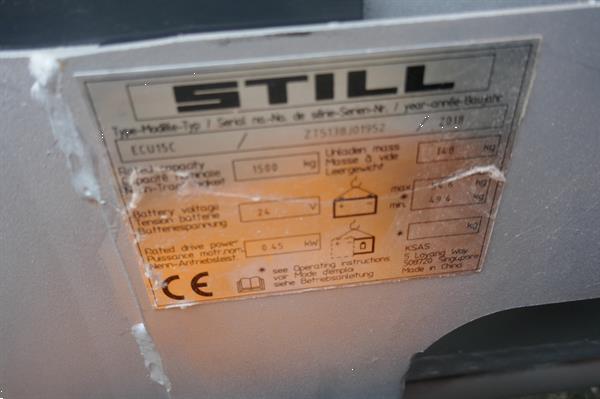 Grote foto vs 21022 bj2018 elektrische palletwagen still ecu15 doe het zelf en verbouw hefwerktuigen