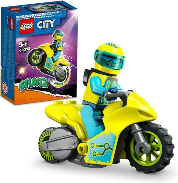 Grote foto lego city cyber stuntmotor 60358 kinderen en baby duplo en lego