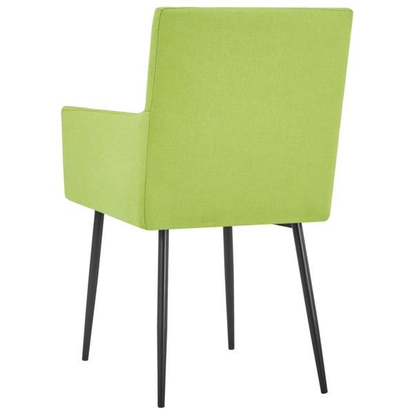 Grote foto vidaxl chaises de salle manger avec accoudoirs 6 pcs vert huis en inrichting stoelen
