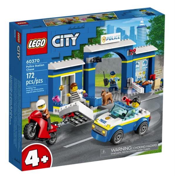 Grote foto lego city 60370 achtervolging politiebureau kinderen en baby duplo en lego