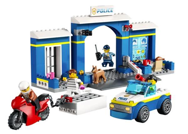 Grote foto lego city 60370 achtervolging politiebureau kinderen en baby duplo en lego