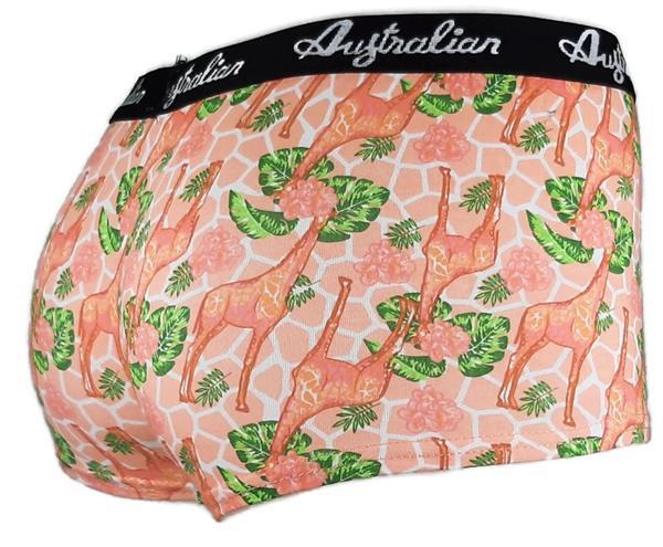 Grote foto australian dames boxers pink giraffe m kleding dames ondergoed