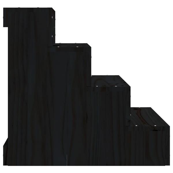 Grote foto vidaxl escalier pour animaux de compagnie noir 40x49x47 cm b dieren en toebehoren overige