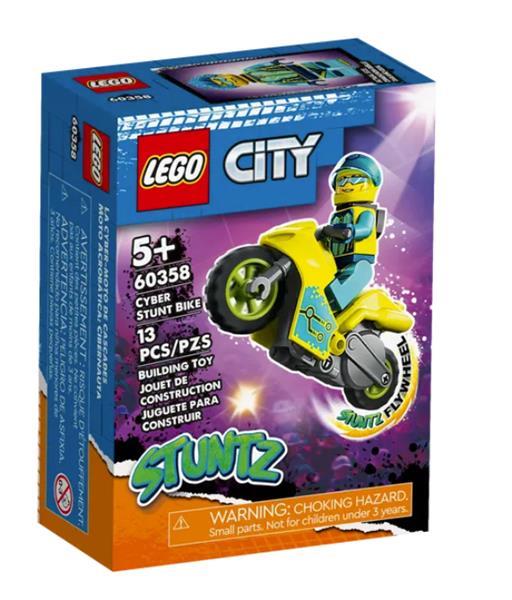 Grote foto lego city 60358 cyber stuntmotor kinderen en baby duplo en lego