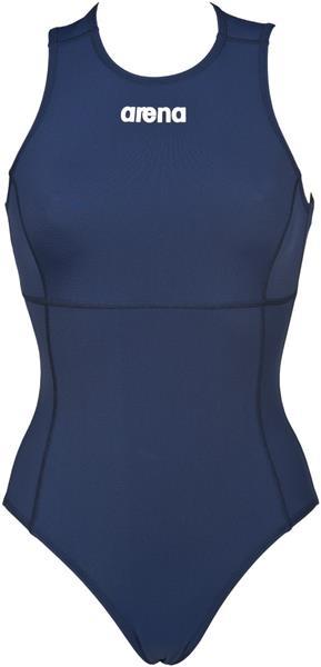 Grote foto arena w team swimsuit waterpolo solid navy white 32 kleding dames badmode en zwemkleding