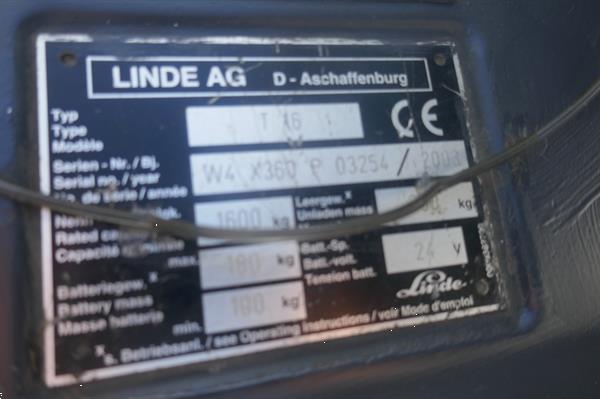 Grote foto vs 21027 bj 2003 elektrische palletwagen linde t16 accu2014 doe het zelf en verbouw hefwerktuigen