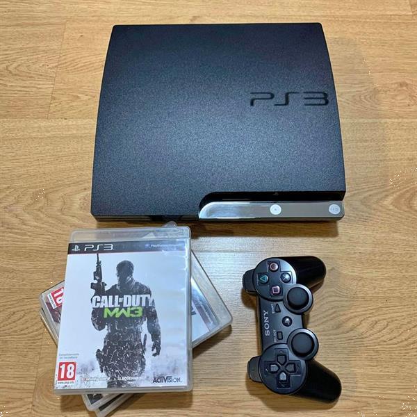 Grote foto ps3 slim met bediening spelcomputers games playstation 3