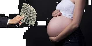 Grote foto een vrouw betalen om voor jou zwanger te worden diensten en vakmensen kinderen