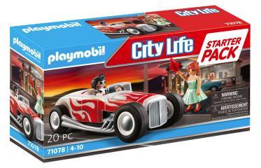 Grote foto playmobil city life 71078 starterpack hot rod kinderen en baby duplo en lego
