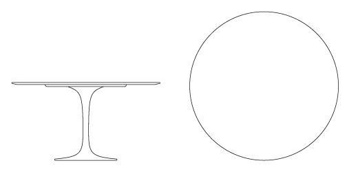 Grote foto ronde saarinen tulip eettafel 137cm huis en inrichting eettafels