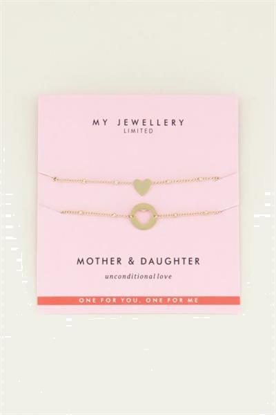 Grote foto mj00888 goud mother daughter onesize sieraden tassen en uiterlijk armbanden voor haar