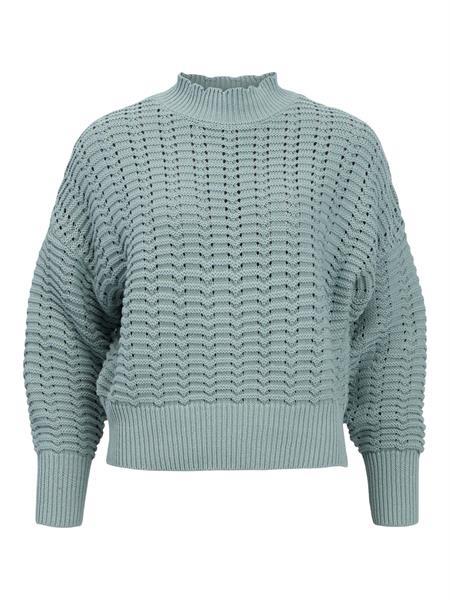 Grote foto object objkelly l s knit pullover 124 grijs 23040367 m kleding dames truien en vesten