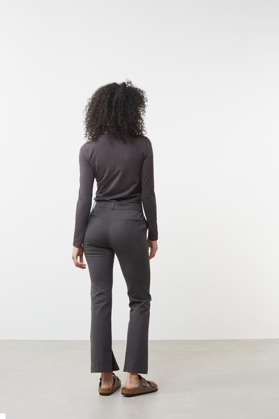 Grote foto yaya flare trousers with slit zwart 01 309003 207 36 kleding dames broeken en pantalons