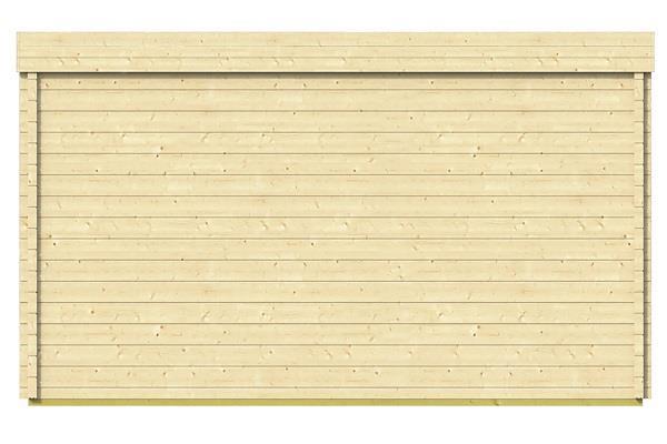 Grote foto blokhut casper met overkapping 500x400 cm luifel 400 cm tuin en terras tuinhuisjes en blokhutten