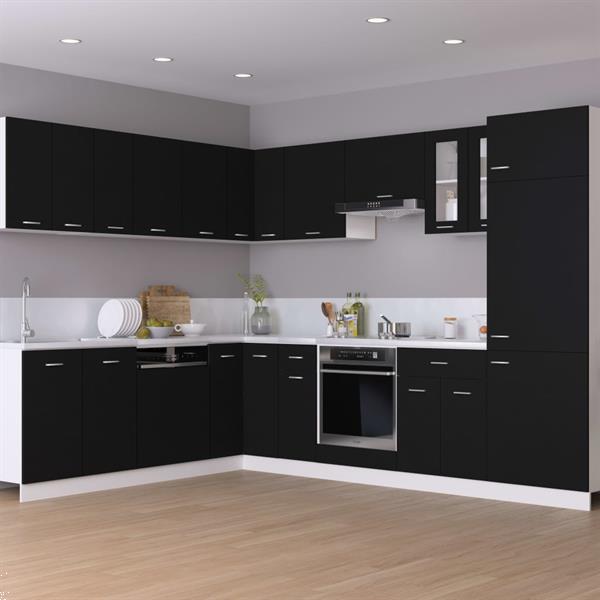 Grote foto vidaxl armoire four noir 60x46x81 5 cm agglom r huis en inrichting keukens