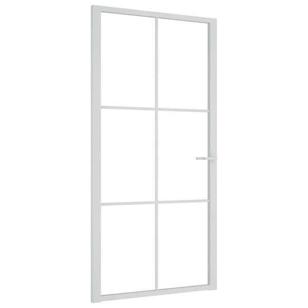 Grote foto vidaxl binnendeur 102 5x201 5 cm esg glas en aluminium wit doe het zelf en verbouw deuren en horren