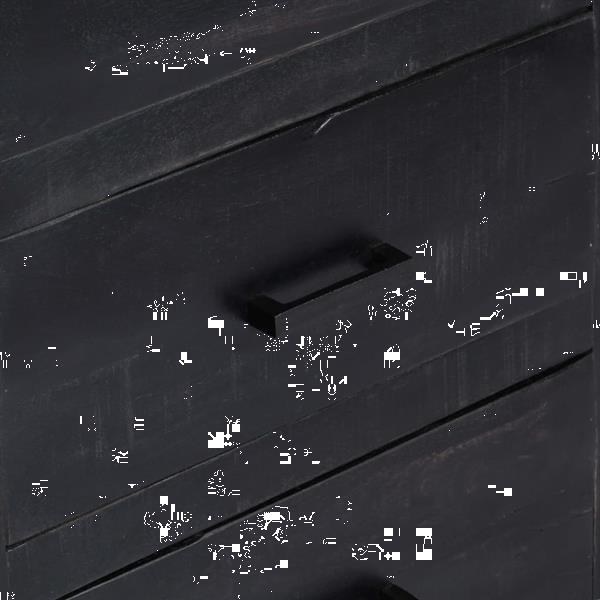 Grote foto vidaxl dressoir 147x40x80 cm massief mangohout zwart huis en inrichting overige