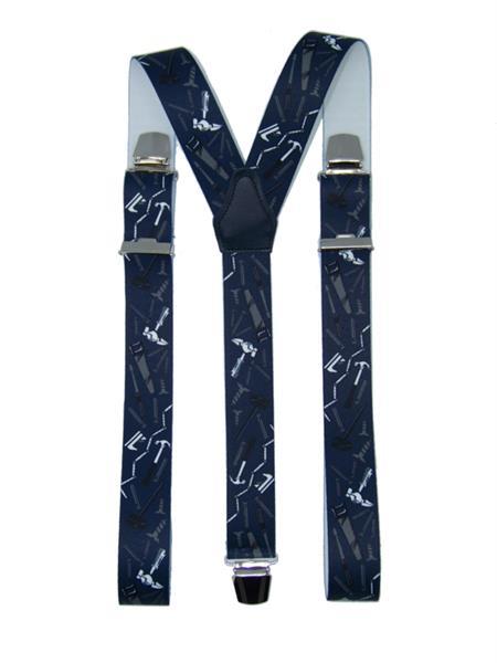 Grote foto bretels timmerman donkerblauw met extra sterke clips kleding dames riemen