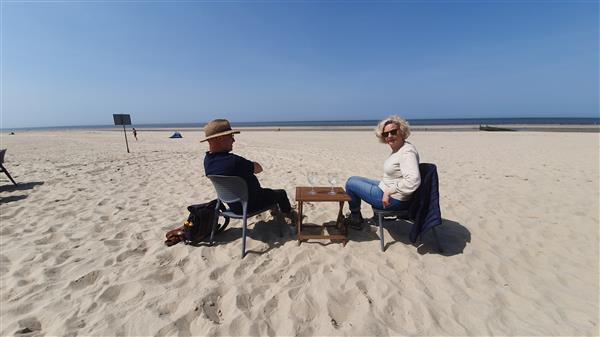 Grote foto de zon in stee aan zee vakantie nederland midden