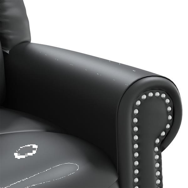 Grote foto vidaxl fauteuil de massage noir brillant similicuir huis en inrichting stoelen