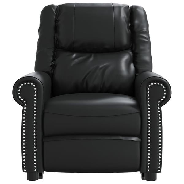 Grote foto vidaxl fauteuil de massage noir brillant similicuir huis en inrichting stoelen