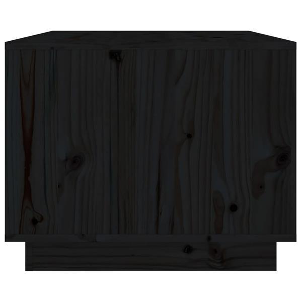 Grote foto vidaxl salontafel 80x50x40 cm massief grenenhout zwart huis en inrichting eettafels
