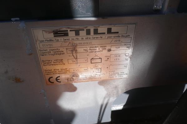 Grote foto vs 21081 bj2018 elektrische palletwagen still ecu15 10 op voorraad doe het zelf en verbouw hefwerktuigen