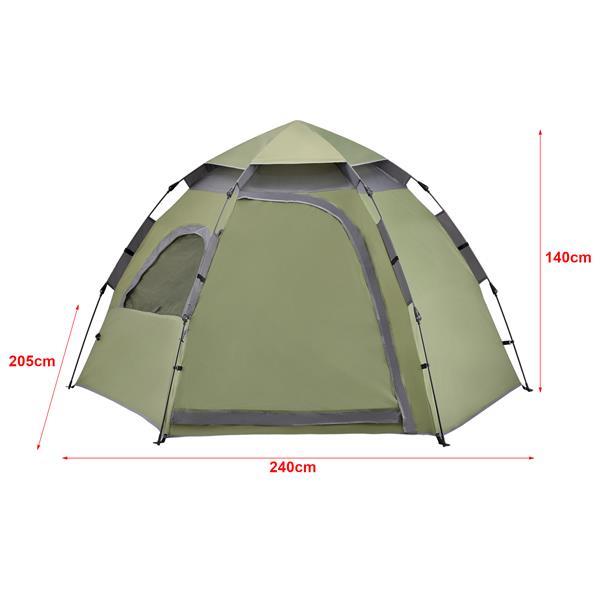 Grote foto pro.tec tent nybro automatisch 240x205x140 cm donkergroen caravans en kamperen caravan accessoires