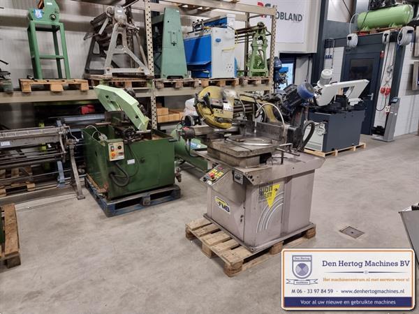 Grote foto fmb omega rond 240mm halfautomaat bandzaagmachine werkplaats doe het zelf en verbouw zaagmachines